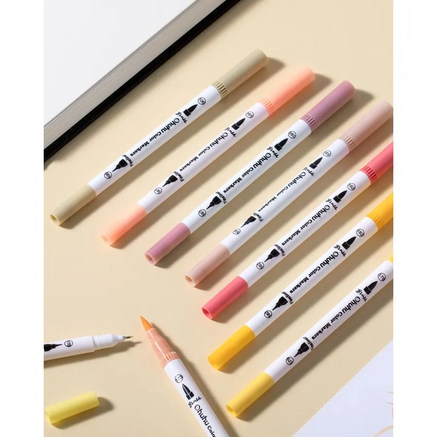 Ohuhu Filzstifte Hauttöne, 36 Filzstifte Doppelseitig Pinselstifte Marker – Miniaturansicht 6